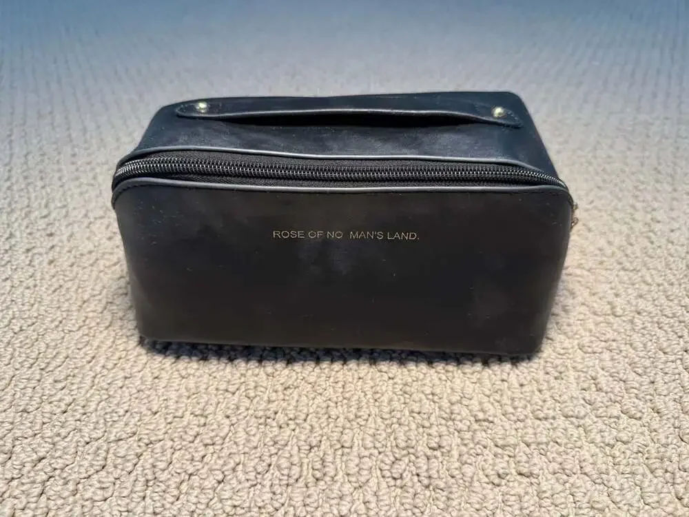 Rose Of No Man's Land Black Travel Makeup Bag